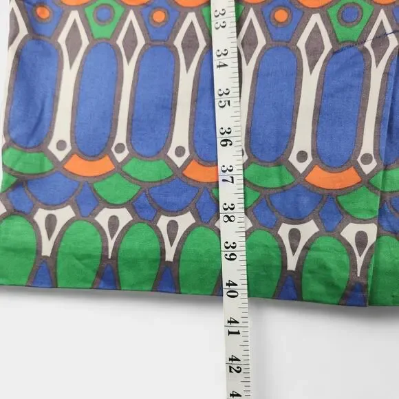 Boden Dress Womens 10R Blue Orange Green Geometric Print Sleeveless Sheath Lined - Picture 9 of 15
